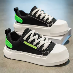 Fashion Leisure Walking Pu Leather Shoes Thick Soled Skateboard Shoes Simple Sports Trendy Lightweight Men's Casual Shoes - Product Image 3