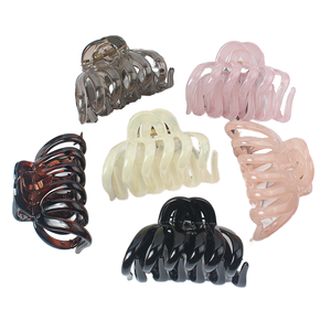 Sud-coréen grand requin en plastique pince à cheveux couleur unie brillant citrouille conception haute queue de cheval plat doux retour accessoire de fête - Product Image 1