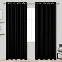 Set Gorden DaiRui 2 Panel Blackout dengan Eyelet, Insulasi Termal, Kedap Suara, Motif Polos untuk Ruang Tamu dan Kamar Tidur