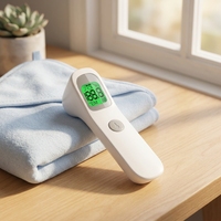 Termometer Dahi Digital LED Elektrik Besar Tanpa Sentuh untuk Dewasa dan Anak-Anak, Inframerah Tanpa Sentuh dengan Desain Tahan Air