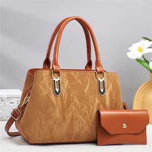 Conjunto de 2 Bolsos de Mano de Piel Sintética para Mujer, Estilo Casual para Trabajo al Aire Libre - Product Image 5