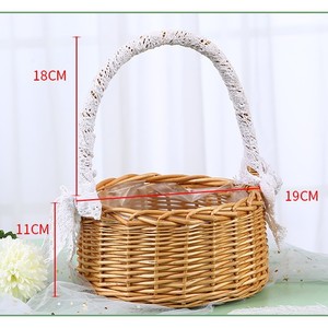 Wholesale Hand-woven Flower <b>Basket</b> Household Goods Fresh Natural Garden Rattan <b>Storage</b> Decoration - Product Image 1