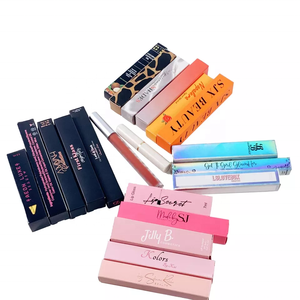 Kraft Cardboard Packaging Lipstick <strong>Lip</strong> Scrub <strong>Lip</strong> Oil Set Luxury <strong>Lip</strong> Balm Display Box with Mirror - Product Image 6