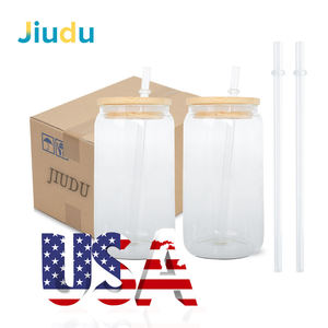 Us Warehouses Bocal en <span class=keywords><strong>verre</strong></span> 16Oz Pot à bière transparent Sublimation Mug Givré Sublimation Glass - Product Image 3