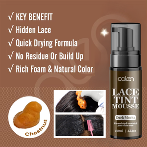 Luxfume 100ml <span class=keywords><strong>Mousse</strong></span> Teintante pour Dentelle Formule Naturelle à Base de Plantes Sans Résidu <span class=keywords><strong>Mousse</strong></span> Colorante pour Perruques à Dentelle Produit Phare - Product Image 6