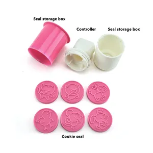 6pcs Biscuit Mold Cookie Stamp And Cutter Baking Tools Silicone Cookie Stamps