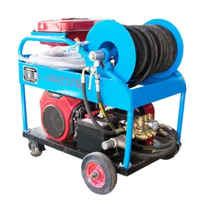 Eliminación de pintura de óxido de astillero Máquina de limpieza de lavadora de chorro de arena de agua de alta presión