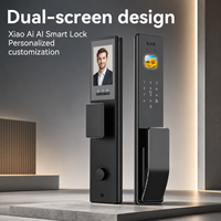 Cerradura Inteligente de Lujo con Doble Cámara y Detección de Paquetes, Videoportero WiFi, Cerradura Digital para Seguridad en la Puerta Principal