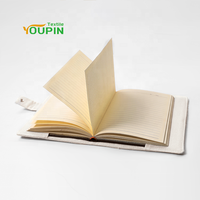 Vente directe d'usine, couvertures de carnet en tissu de coton et de lin créatives faites à la main, format A5, 6x9 pouces, pour cadeaux personnalisés