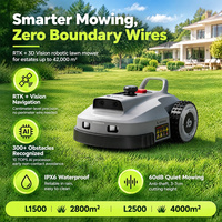 Tondeuse à gazon robotisée sans fil autopropulsée de qualité industrielle Kesen, mini-tondeuse électrique portable télécommandée sur roues pour pentes et paillis