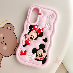2025 vente chaude <span class=keywords><strong>Mickey</strong></span> <span class=keywords><strong>Minnie</strong></span> ondulé mignon 3D stéréoscopique dessin animé Silicone <span class=keywords><strong>coque</strong></span> de téléphone pour Iphones 1314 15 Pro Max - Product Image 5