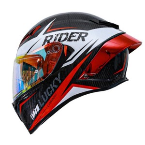 Casque de <span class=keywords><strong>moto</strong></span> en carbone véritable, casque intégral de qualité supérieure, homologué DOT, casque de motocross avec lentille HD, casque tout-terrain - Product Image 4
