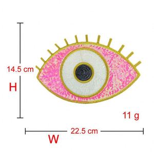Iron on Big/small Size Sequin Embroidery Colorful Angel Eye Patch for T-shirt Hoodies - Product Image 4