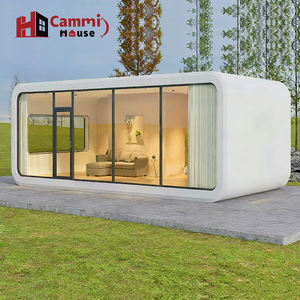 Мобильная вилла-капсула Cammi House Apple Cabin класса люкс: экологичный сборный модульный стальной дом с гостиной и ванной для курортов - Product Image 1