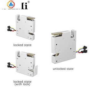 Cerradura electromagnética inteligente sin llave XG7580 con palanca de liberación de emergencia frontal, cilindros de cerradura, DC12V 24W 2A, tensión de tracción de 80-100KG - Product Image 4