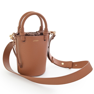 Sac à main en cuir PU végétalien de luxe personnalisé OEM à bas quantité minimale de commande pour les femmes sac à bandoulière minimaliste sac seau de mode pour dames - Product Image 4