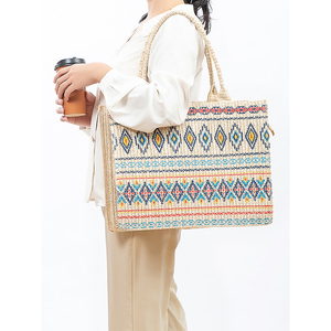 <span class=keywords><strong>Sac</strong></span> à bandoulière Boho Aztec en toile personnalisé pour femmes avec poche et fermeture éclair-Summer Waterproof Portable - Product Image 1