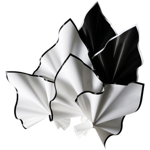 Envoltura de ramo blanco y negro, marco impermeable grueso, acabado mate, regalo de flores coreanas, Material de embalaje, floristas - Product Image 6