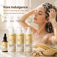 Marque privée sans sulfate, eau de riz biologique végétalienne, anti-pelliculaire, huile de biotine naturelle, ensemble de shampoing et d'après-shampoing pour la croissance des cheveux
