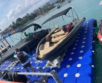 Vente flash : Dock pour jet ski avec rouleaux, blocs de ponton modulaires en plastique, briques flottantes pour quais de bateaux