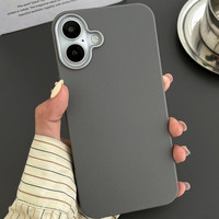 Funda Protectora para Teléfono Móvil de TPU con Textura de Cuero Simple, Color Sólido, Antigolpes, con Protección Metálica para la Cámara, para iPhone 16 15 Pro Max 14 Plus 13