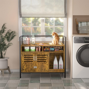 Grand banc de rangement intérieur <span class=keywords><strong>pour</strong></span> animaux de compagnie Meuble d'armoire en bois <span class=keywords><strong>pour</strong></span> chat et <span class=keywords><strong>chien</strong></span> - Product Image 6