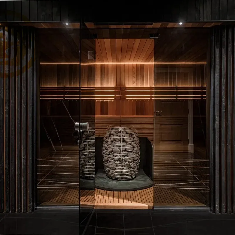 Açık lüks Sauna odası seti | Saf kırmızı sedir ağacı | Ticari kalite buhar banyo seti