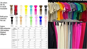 Set da salotto a coste per <span class=keywords><strong>donna</strong></span> t-shirt a maniche corte e leggings due pezzi Set <span class=keywords><strong>abbigliamento</strong></span> <span class=keywords><strong>donna</strong></span> all'<span class=keywords><strong>ingrosso</strong></span> - Product Image 5