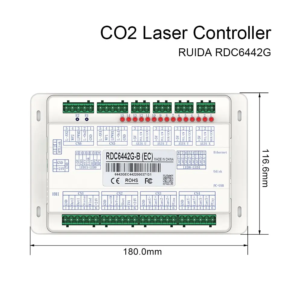 Regolatore chiave/scheda madre/pannello Laser CO2 per incisione e taglio Laser buon Laser Ruida rrrdc6442g