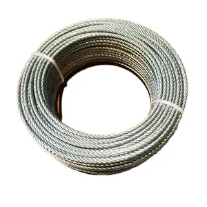 Anping precio barato galvanizado/sin galvanizar/Pvc recubierto 4mm 1000 m/rollo cuerda de alambre de acero trenzado