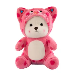 New Transformation Bear Plush Cartoon Doll for Children and Girlfriends Transformation Bear Plush Stuffed   Plush Poys