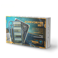 Kit de tournevis en alliage d'aluminium 83 pièces JM-8187 pour réparation de téléphones portables, ordinateurs et consoles de jeux, dans une boîte à tournevis