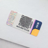 Étiquette autocollante holographique 3D personnalisée de sécurité locale avec code QR, résistante aux rayures, durable, de qualité industrielle supérieure, anti-skimming, facile à nettoyer
