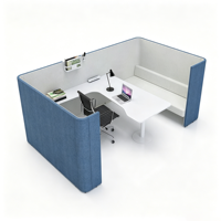 Poste de travail modulaire individuel pour bureau, avec cloison acoustique, mobilier de bureau pour manager
