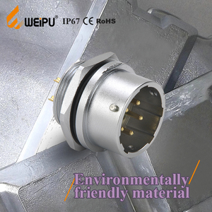 WEIPU IP67 Receptáculo en línea Contactos de latón metálico 16MM 20MM Conector de cable impermeable Conector de arnés de cableado de alimentación - Product Image 2