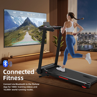 Tapis de course électrique pliable 3-en-1 RS avec inclinaison, équipement de fitness portable pour la maison, tapis de marche de bureau avec test de fréquence cardiaque