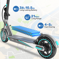 Trottinette électrique pliable 250W 25kmh 36V 10.5Ah 8.5 pouces pneu plein entrepôt UE E Scooter pour unisexe