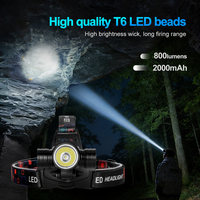 Lampe frontale de plongée professionnelle portable pour travaux sous-marins 50M, éclairage amphibie T6, orientable à 120 degrés