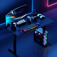 Bureau debout motorisé de haute qualité, table de jeu électrique, bureau de travail en métal réglable en hauteur, fonction pliable, vente chaude