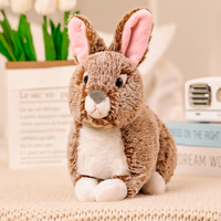 Peluche lapin réaliste de 25cm et 30cm, poupée lapin en peluche, jouet animal de pâques, décoration, lapin