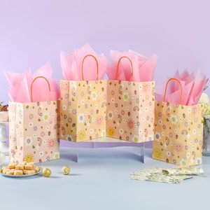 Bán buôn tùy chỉnh sang trọng thủ công Quà Tặng nâu trắng Bao bì in Túi mua sắm Kraft túi giấy với logo riêng của bạn - Product Image 4