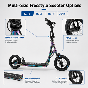 Scooter Stunt Park per adolescenti adulti Freestyle Trick Scooter per Scooter per adulti con punti estremi - Product Image 3