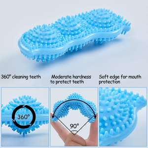 Jouets à mâcher pour animaux de compagnie Petits chiens Jouets propres à 360 ° Convient 2-8 mois Nettoyage des dents du chiot et massage des gencives Jouet interactif pour chien - Product Image 4