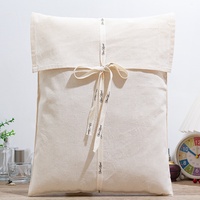 Sac en toile de coton avec cordon de serrage, impression d'écran personnalisée avec logo recyclable, sac à coussin avec enveloppe en coton, sac anti-poussière