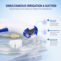 Système de lavage pulsé orthopédique jetable Pulsavac pour le débridement des plaies et l'irrigation chirurgicale