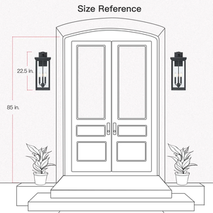 23in lớn màu đen ngoài trời Tường Đèn lồng đèn treo tường ánh sáng 3-ánh sáng E12 Nến-phong cách hiện đại bên ngoài chống gỉ Tường Gắn Đèn coash - Product Image 4