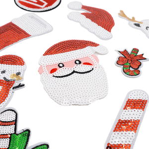 Parches de Tela con Lentejuelas y Bordados de Árboles de Navidad Personalizados, Parches de Lentejuelas para Ropa y Mochilas DIY - Product Image 1