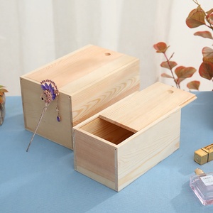 Custom Unfinished Wood <strong>Box</strong> with Sliding Lid Unfinished Wooden Cigar <strong>Box</strong> Handmade Plain Wood <strong>Keepsake</strong> <strong>Box</strong> for Storage <strong>Memory</strong> - Product Image 4