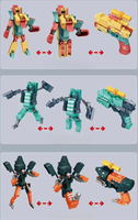 Jeu de tir en plastique pour garçons PANDAS 2-en-1 DIY Transform Robot & Bullet Gun Action Figure Soft Diecast Toys