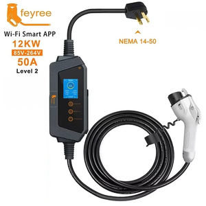 Chargeur EV portable Feyree NACS pour Tesla 12kW, stations de recharge pour voitures électriques, télécommande WiFi pour utilisation en extérieur - Product Image 1